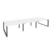 Onix O.MO-D.RS-6.3.7 (Белый Бриллиант/Антрацит) Рабочая станция на О-образном м/к