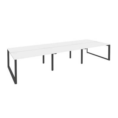 Onix O.MO-D.RS-6.3.7 (Белый Бриллиант/Антрацит) Рабочая станция на О-образном м/к