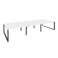 Onix O.MO-D.RS-6.3.8 (Белый Бриллиант/Антрацит) Рабочая станция на О-образном м/к