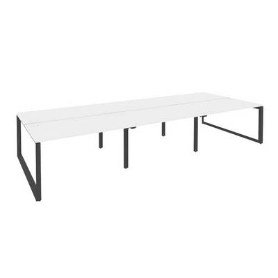 Onix O.MO-D.RS-6.3.8 (Белый Бриллиант/Антрацит) Рабочая станция на О-образном м/к