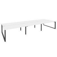 Onix O.MO-D.RS-6.4.8 (Белый Бриллиант/Антрацит) Рабочая станция на О-образном м/к