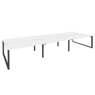 Onix O.MO-D.RS-6.4.8 (Белый Бриллиант/Антрацит) Рабочая станция на О-образном м/к