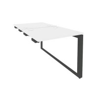 Onix O.MO-D.SPR-0.7 (Белый Бриллиант/Антрацит) Стол-приставка двойной на О-образном м/к к опорым элем.