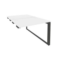 Onix O.MO-D.SPR-1.7 (Белый Бриллиант/Антрацит) Стол-приставка двойной на О-образном м/к к опорым элем.