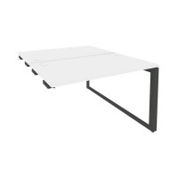 Onix O.MO-D.SPR-2.7 (Белый Бриллиант/Антрацит) Стол-приставка двойной на О-образном м/к к опорым элем.