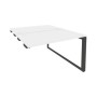 Onix O.MO-D.SPR-2.7 (Белый Бриллиант/Антрацит) Стол-приставка двойной на О-образном м/к к опорым элем.