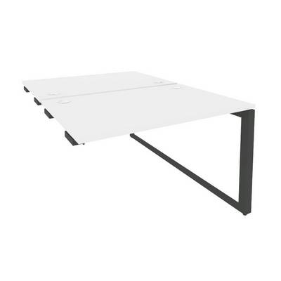 Onix O.MO-D.SPR-2.8 (Белый Бриллиант/Антрацит) Стол-приставка двойной на О-образном м/к к опорым элем.