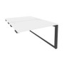 Onix O.MO-D.SPR-2.8 (Белый Бриллиант/Антрацит) Стол-приставка двойной на О-образном м/к к опорым элем.
