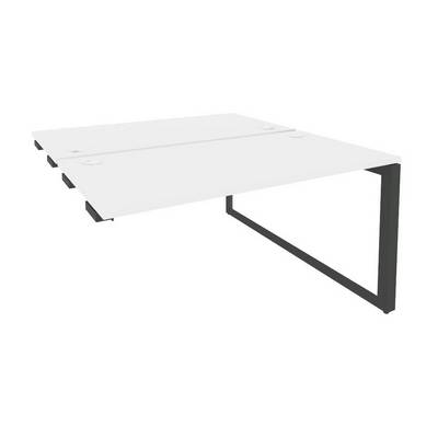Onix O.MO-D.SPR-3.7 (Белый Бриллиант/Антрацит) Стол-приставка двойной на О-образном м/к к опорым элем.