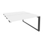 Onix O.MO-D.SPR-3.7 (Белый Бриллиант/Антрацит) Стол-приставка двойной на О-образном м/к к опорым элем.