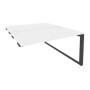 Onix O.MO-D.SPR-3.8 (Белый Бриллиант/Антрацит) Стол-приставка двойной на О-образном м/к к опорым элем.