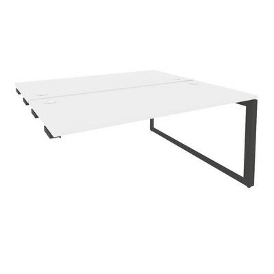 Onix O.MO-D.SPR-4.7 (Белый Бриллиант/Антрацит) Стол-приставка двойной на О-образном м/к к опорым элем.