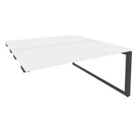 Onix O.MO-D.SPR-4.8 (Белый Бриллиант/Антрацит) Стол-приставка двойной на О-образном м/к к опорым элем.
