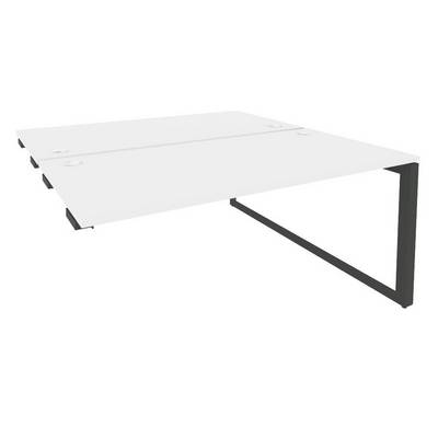 Onix O.MO-D.SPR-4.8 (Белый Бриллиант/Антрацит) Стол-приставка двойной на О-образном м/к к опорым элем.