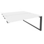 Onix O.MO-D.SPR-4.8 (Белый Бриллиант/Антрацит) Стол-приставка двойной на О-образном м/к к опорым элем.