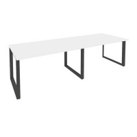 Onix O.MO-PRG-2.3 (Белый Бриллиант/Антрацит) Стол переговорный (2 столешницы)