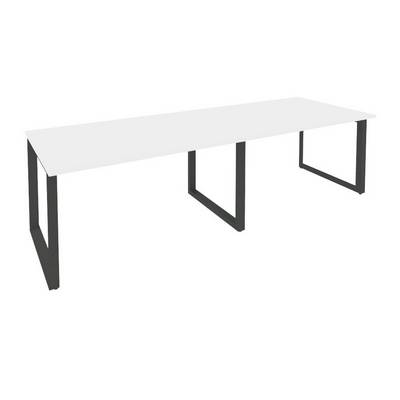 Onix O.MO-PRG-2.3 (Белый Бриллиант/Антрацит) Стол переговорный (2 столешницы)