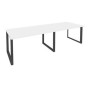 Onix O.MO-PRG-2.3 (Белый Бриллиант/Антрацит) Стол переговорный (2 столешницы)