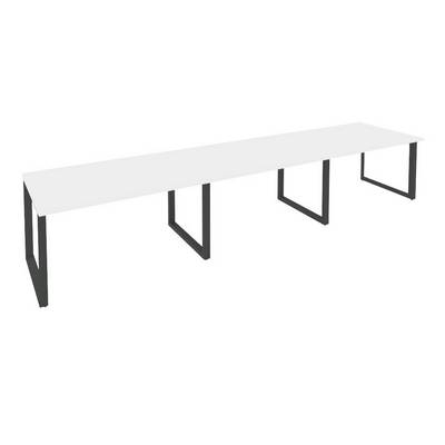 Onix O.MO-PRG-3.3 (Белый Бриллиант/Антрацит) Стол переговорный (3 столешницы)