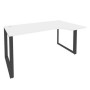 Onix O.MO-SA-1R (Белый Бриллиант/Антрацит) Стол эргономичный правый на О-образном м/к