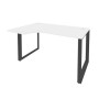 Onix O.MO-SA-2L (Белый Бриллиант/Антрацит) Стол эргономичный левый на О-образном м/к