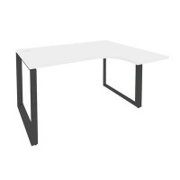 Onix O.MO-SA-3R (Белый Бриллиант/Антрацит) Стол эргономичный правый на О-образном м/к