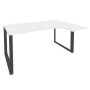 Onix O.MO-SA-4R (Белый Бриллиант/Антрацит) Стол эргономичный правый на О-образном м/к