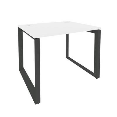 Onix O.MO-SP-1.8 (Белый Бриллиант/Антрацит) Стол рабочий на О-образном м/к