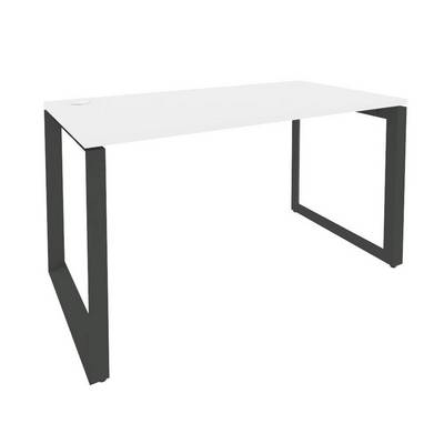 Onix O.MO-SP-3.7 (Белый Бриллиант/Антрацит) Стол рабочий на О-образном м/к