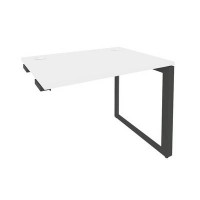 Onix O.MO-SPR-1.7 (Белый Бриллиант/Антрацит) Стол-приставка на О-образном м/к к опорным элементам