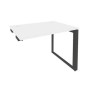 Onix O.MO-SPR-1.7 (Белый Бриллиант/Антрацит) Стол-приставка на О-образном м/к к опорным элементам