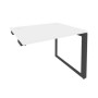 Onix O.MO-SPR-1.8 (Белый Бриллиант/Антрацит) Стол-приставка на О-образном м/к к опорным элементам