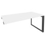 Onix O.MO-SPR-4.8 (Белый Бриллиант/Антрацит) Стол-приставка на О-образном м/к к опорным элементам