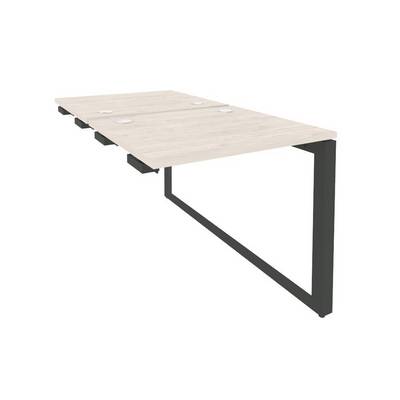 Onix O.MO-D.SPR-0.7 (Денвер Светлый/Антрацит) Стол-приставка двойной на О-образном м/к к опорым элем.