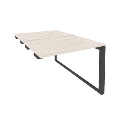 Onix O.MO-D.SPR-1.7 (Денвер Светлый/Антрацит) Стол-приставка двойной на О-образном м/к к опорым элем.