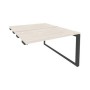 Onix O.MO-D.SPR-2.7 (Денвер Светлый/Антрацит) Стол-приставка двойной на О-образном м/к к опорым элем.