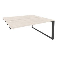 Onix O.MO-D.SPR-4.7 (Денвер Светлый/Антрацит) Стол-приставка двойной на О-образном м/к к опорым элем.