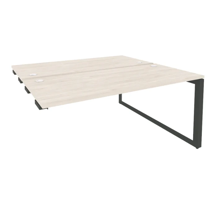 O.MO-D.SPR-4.7 (Денвер Светлый/Антрацит) Стол-приставка двойной на О-образном м/к к опорым элем.