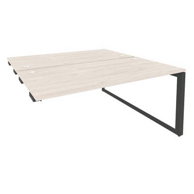 Onix O.MO-D.SPR-4.8 (Денвер Светлый/Антрацит) Стол-приставка двойной на О-образном м/к к опорым элем.