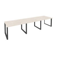 Onix O.MO-PRG-3.2 (Денвер Светлый/Антрацит) Стол переговорный (3 столешницы)