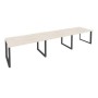 Onix O.MO-PRG-3.3 (Денвер Светлый/Антрацит) Стол переговорный (3 столешницы)