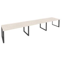 Onix O.MO-PRG-3.4 (Денвер Светлый/Антрацит) Стол переговорный (3 столешницы)