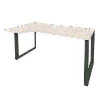 Onix O.MO-SA-1L (Денвер Светлый/Антрацит) Стол эргономичный левый на О-образном м/к