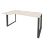 Onix O.MO-SA-1L (Денвер Светлый/Антрацит) Стол эргономичный левый на О-образном м/к
