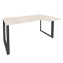 Onix O.MO-SA-1R (Денвер Светлый/Антрацит) Стол эргономичный правый на О-образном м/к