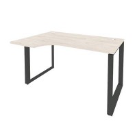 Onix O.MO-SA-2L (Денвер Светлый/Антрацит) Стол эргономичный левый на О-образном м/к
