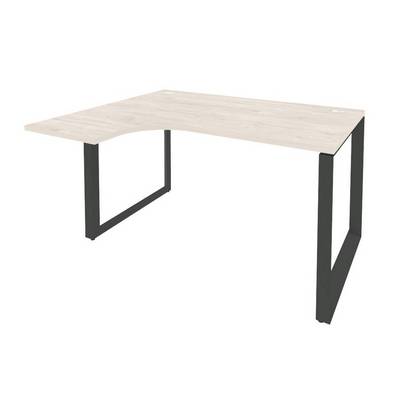 Onix O.MO-SA-3L (Денвер Светлый/Антрацит) Стол эргономичный левый на О-образном м/к