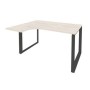 Onix O.MO-SA-3L (Денвер Светлый/Антрацит) Стол эргономичный левый на О-образном м/к
