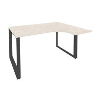 Onix O.MO-SA-3R (Денвер Светлый/Антрацит) Стол эргономичный правый на О-образном м/к