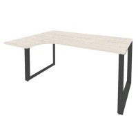 Onix O.MO-SA-4L (Денвер Светлый/Антрацит) Стол эргономичный левый на О-образном м/к